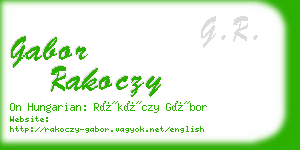 gabor rakoczy business card